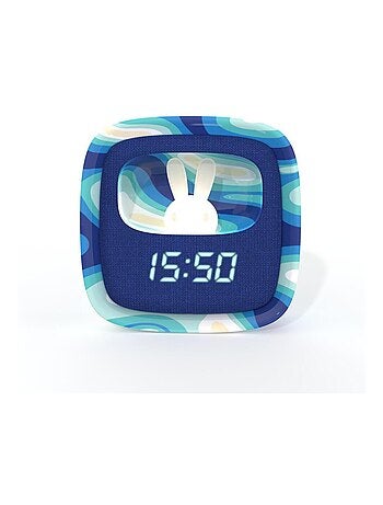 Réveil et Veilleuse pour Enfant Billy Clock - Motif Lapin - Face Avant Tissu - Cadre Plastique - MOB