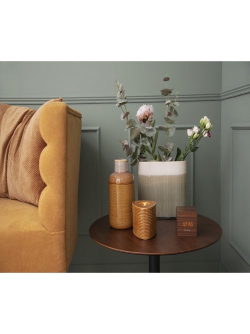 Réveil LED Block en Bois sombre - Kiabi