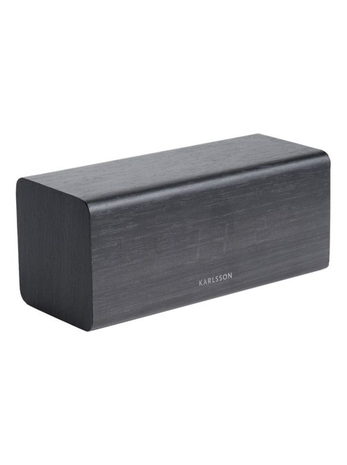 Réveil LED Block en Bois sombre - Kiabi