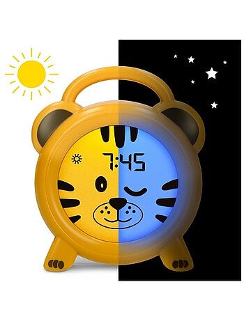 Réveil Pédagogique enfant et Veilleuse Tigre