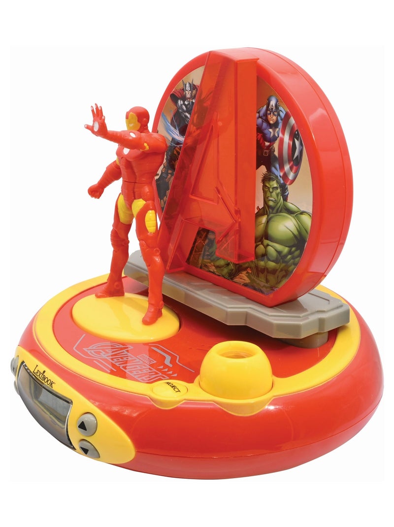 Réveil Projecteur Avengers avec Iron Man en 3D Rouge - Kiabi
