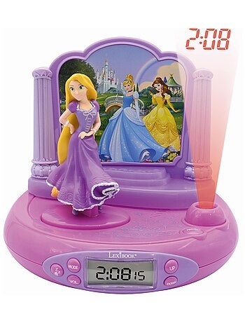 Réveil Projecteur Disney Princesse Raiponce en 3D