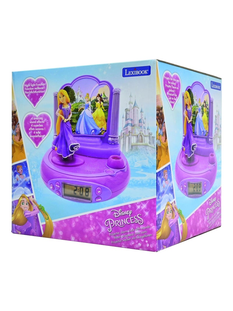 Réveil Projecteur Disney Princesse Raiponce en 3D Rose - Kiabi