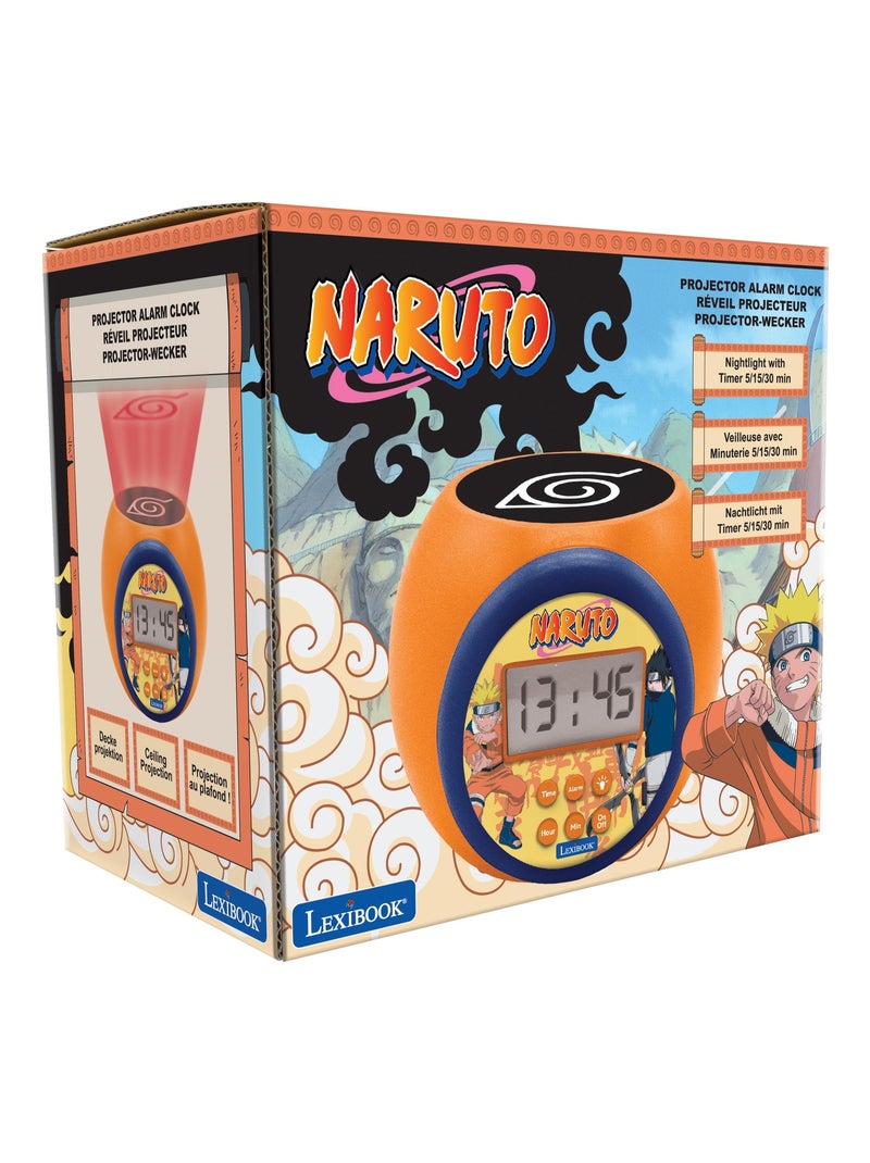 Réveil Projecteur Naruto avec Minuteur Orange - Kiabi