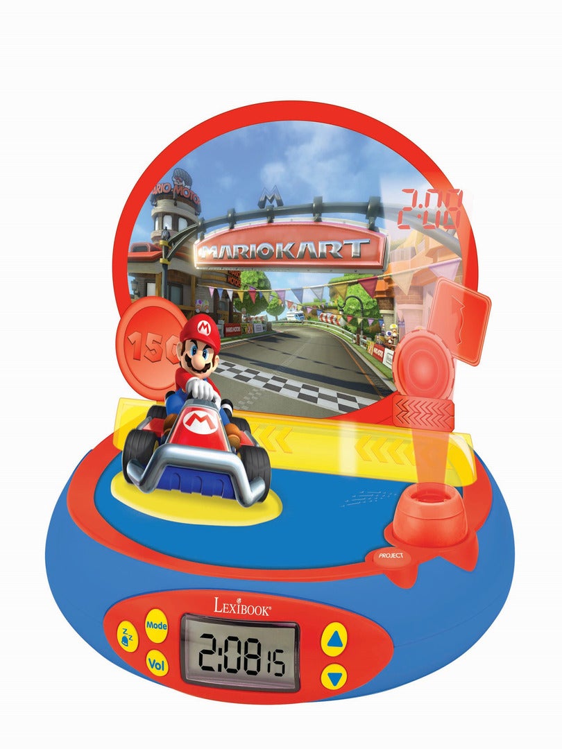 Réveil Projecteur Nintendo Avec Mario Kart En 3d Et Des Sons Du Jeu Vidéo N/A - Kiabi