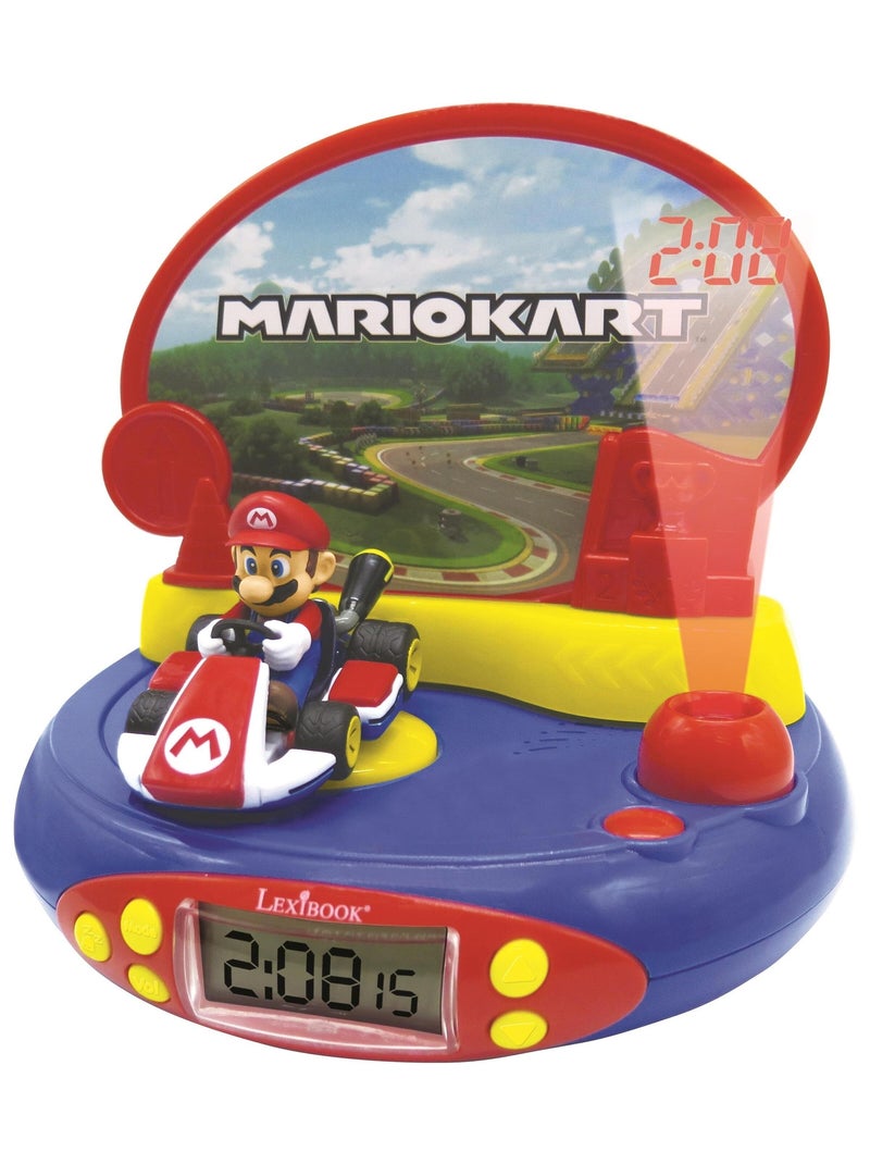 Réveil Projecteur Nintendo Mario Kart en 3D Bleu - Kiabi