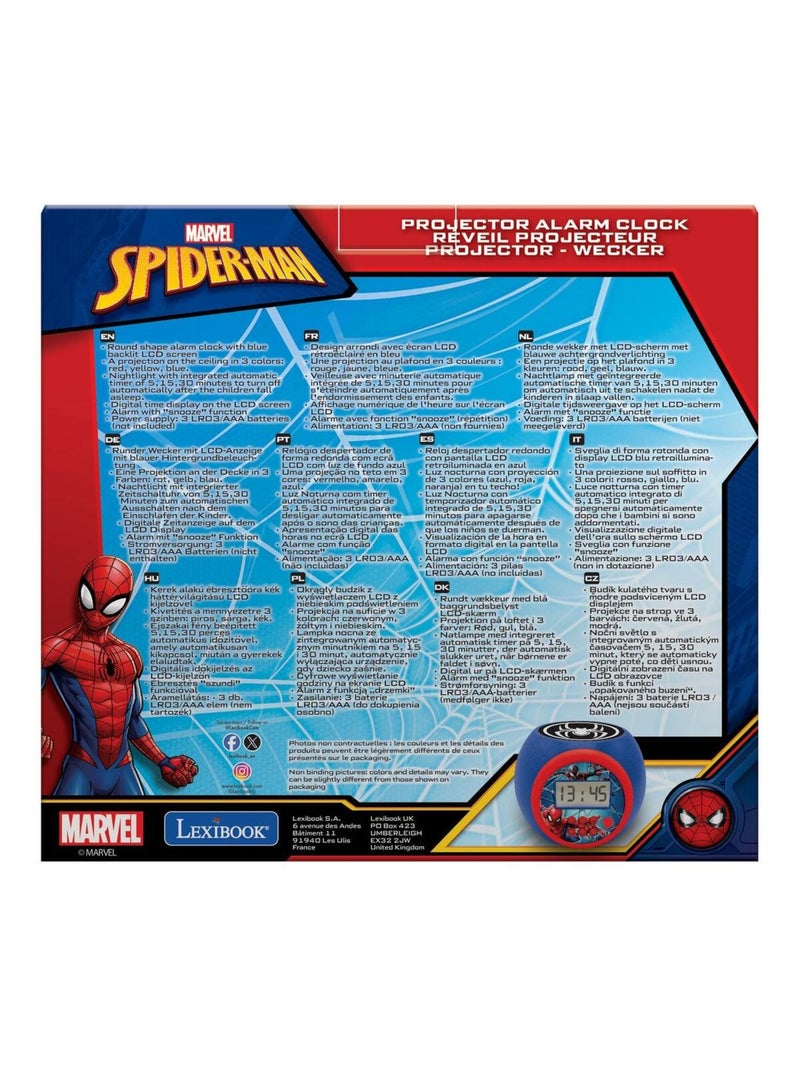Réveil Projecteur SpiderMan Bleu - Kiabi