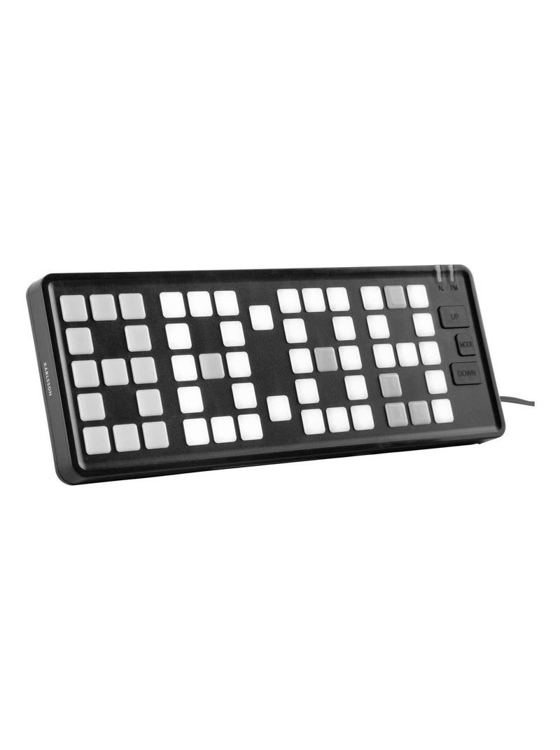 Réveil rétro Keyboard Noir - Kiabi