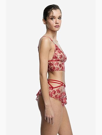 Rhea short taille basse à fleurs penti