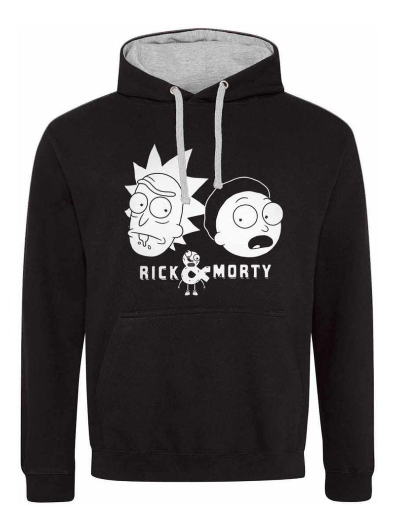 Rick And Morty - Sweat à capuche Noir - Kiabi