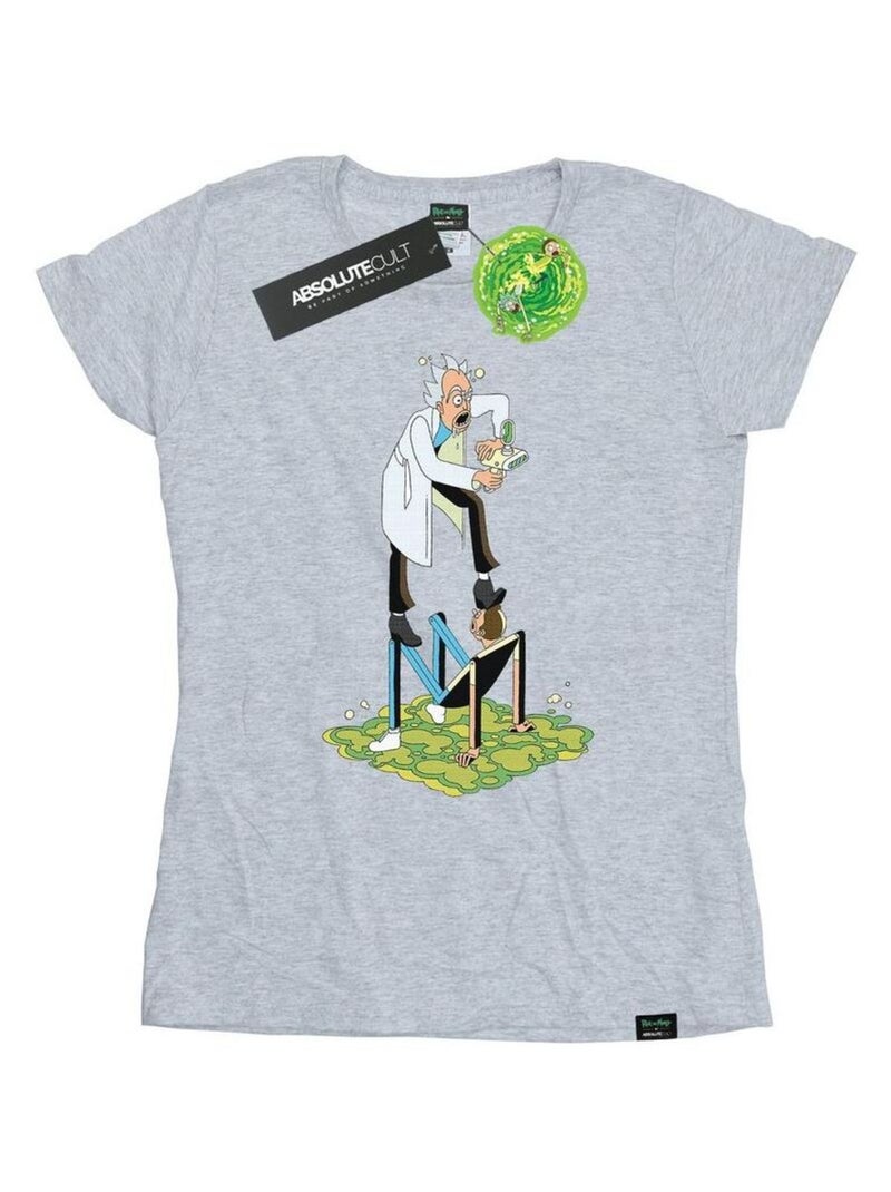 Rick And Morty - T-shirt Gris chiné - Kiabi