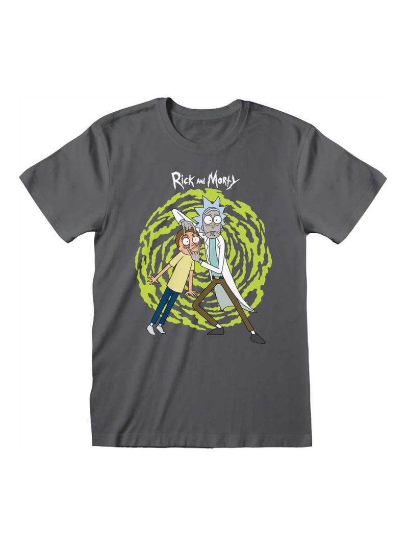 Rick And Morty - T-shirt Gris Noir - Kiabi