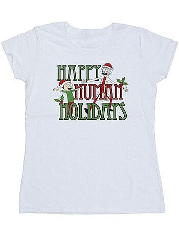 Rick And Morty - T-shirt HAPPY HUMAN HOLIDAYS