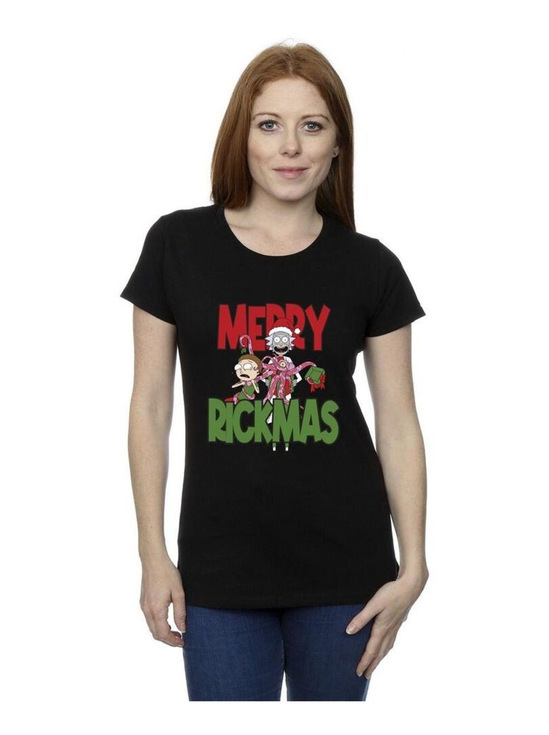 Rick And Morty - T-shirt MERRY RICKMAS Noir - Kiabi