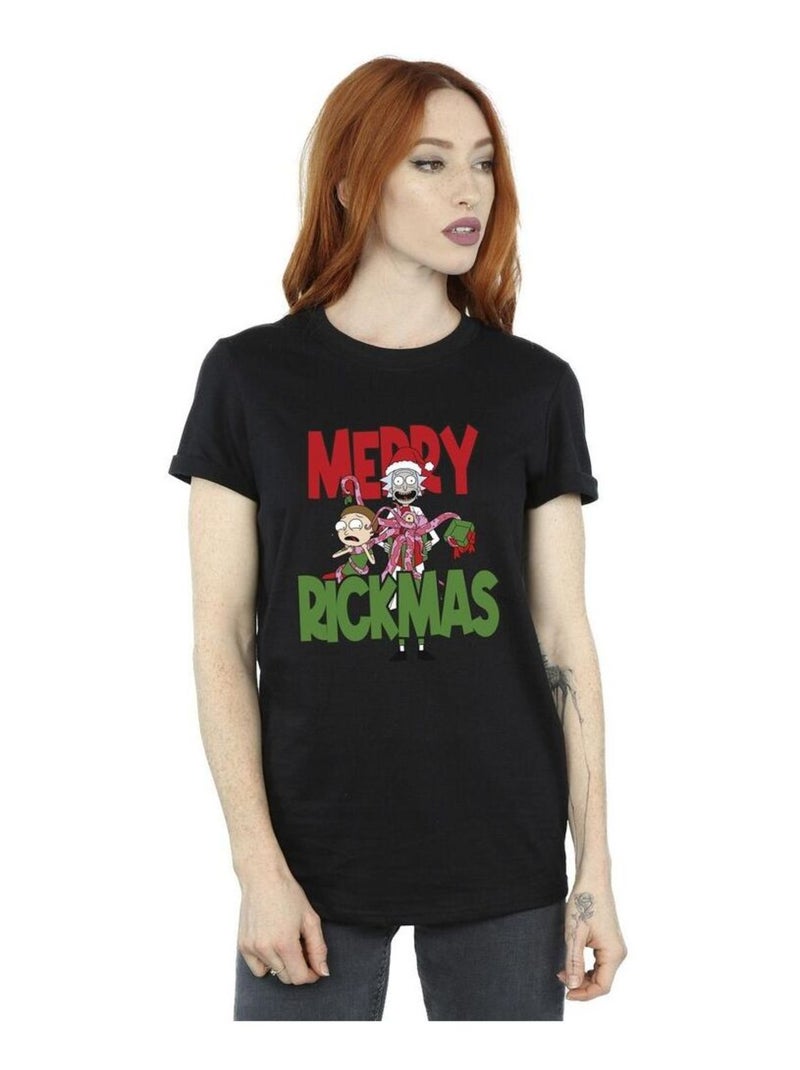 Rick And Morty - T-shirt MERRY RICKMAS Noir - Kiabi