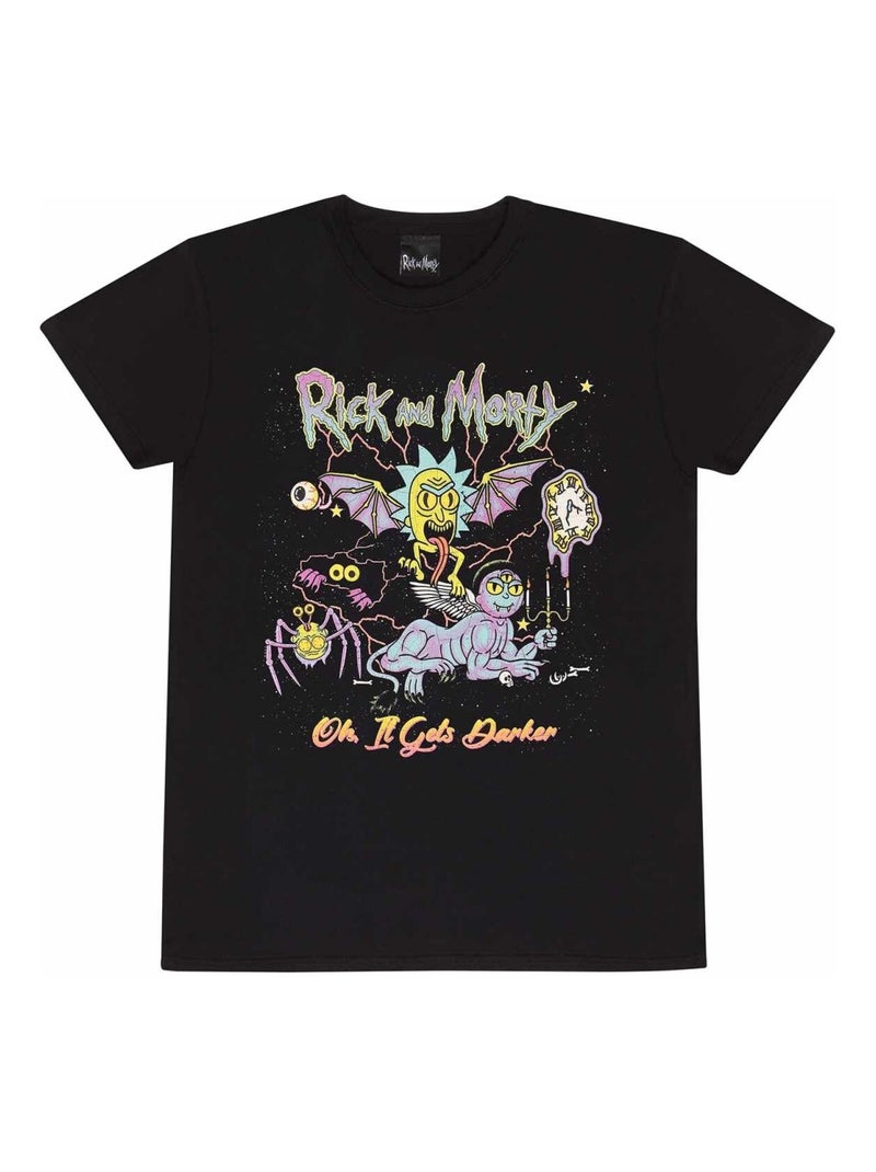 Rick And Morty - T-shirt OH IT GETS DARKER Noir - Kiabi