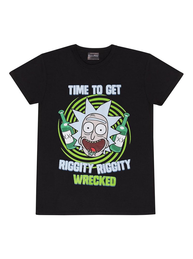Rick And Morty - T-shirt RIGGITY WRECKED Noir - Kiabi