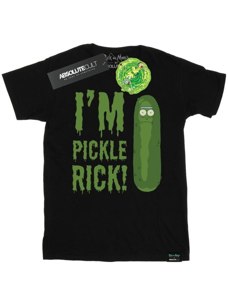 Rick et Morty - T-shirt I'M PICKLE RICK Noir - Kiabi