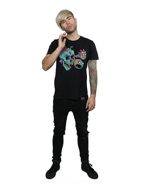 Rick et Morty - T-shirt motif/style crâne et œil (Morty, Rick) - Kiabi