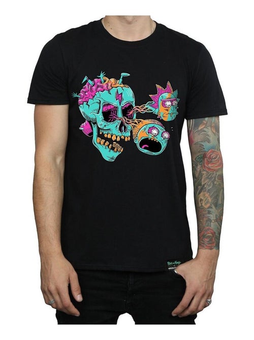 Rick et Morty - T-shirt motif/style crâne et œil (Morty, Rick) - Kiabi