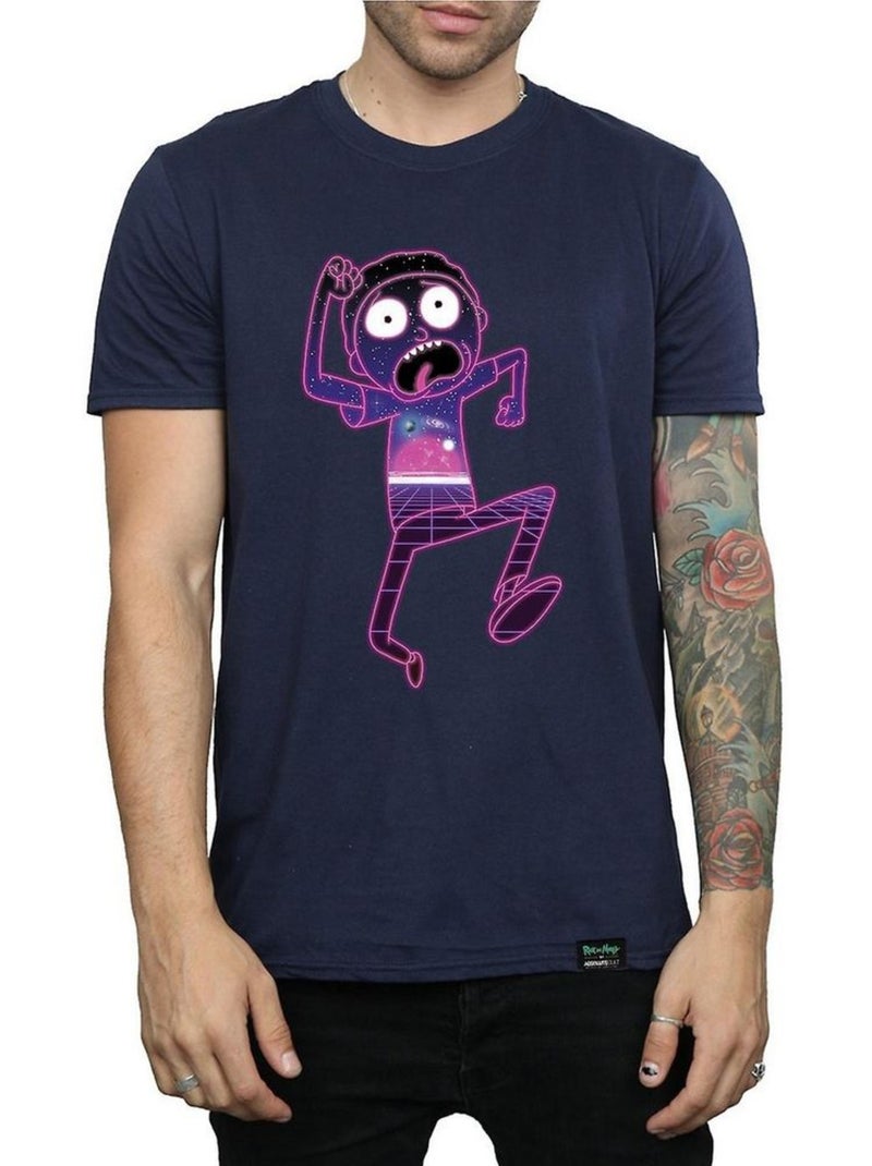 Rick et Morty - T-shirt MULTIVERSE RUN (Morty) Noir - Kiabi