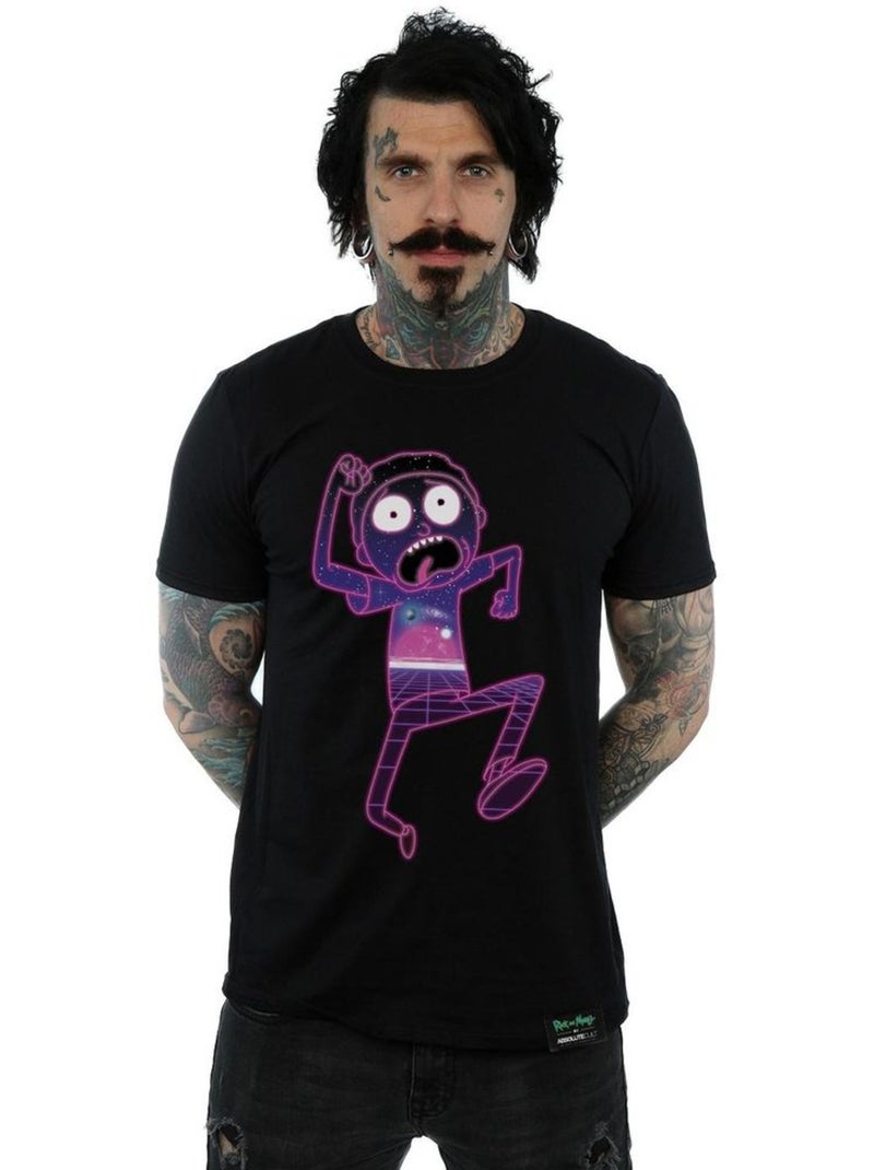 Rick et Morty - T-shirt MULTIVERSE RUN (Morty) Noir - Kiabi