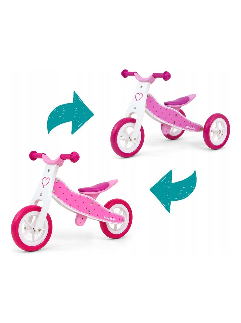 Ride On draisienne 2in1 Look Coeurs Rose - Kiabi
