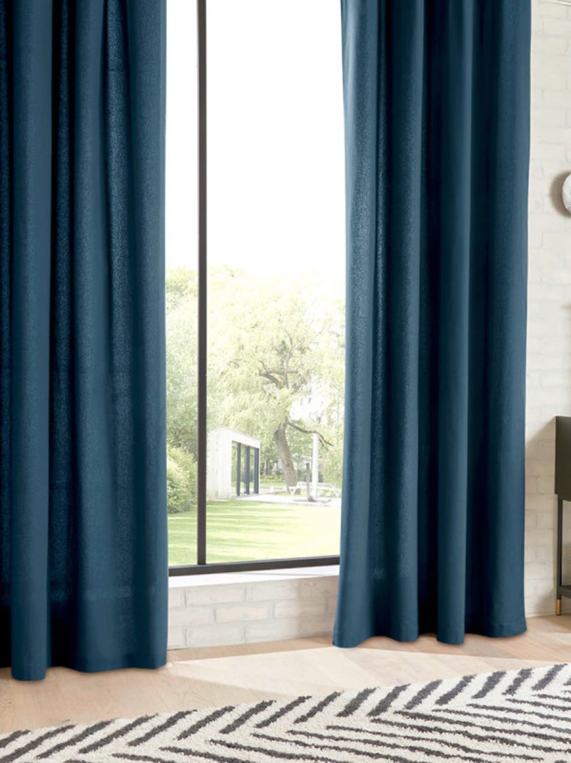 Rideau - Atmosphera - 100% Coton Bleu - Kiabi