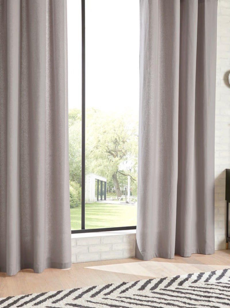 Rideau - Atmosphera - 100% Coton Gris clair - Kiabi
