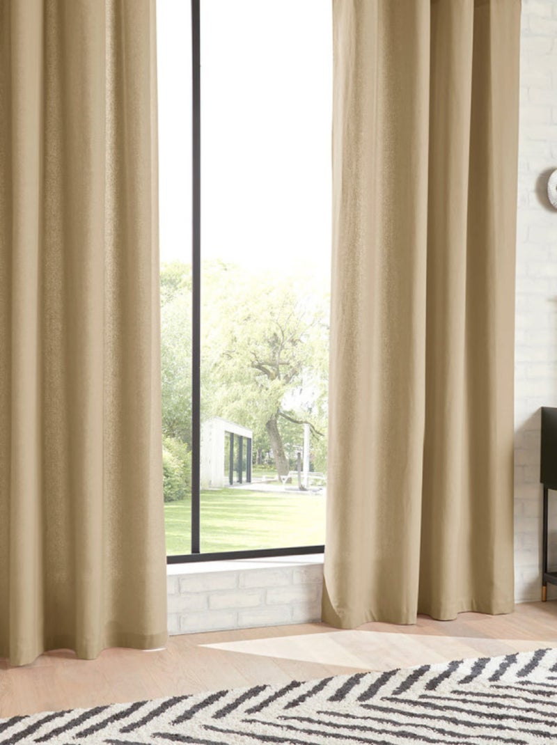 Rideau - Atmosphera - 100% Coton Marron clair - Kiabi