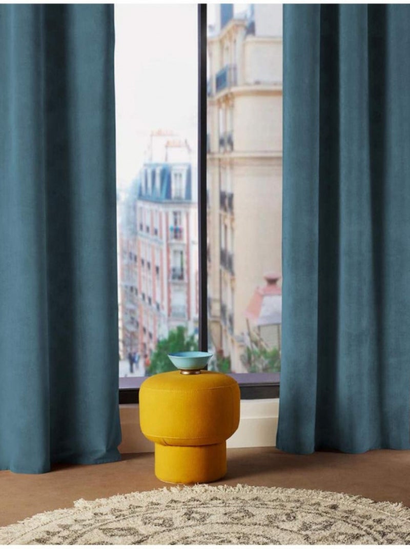 Rideau - Atmosphera - 100% Polyester Bleu - Kiabi