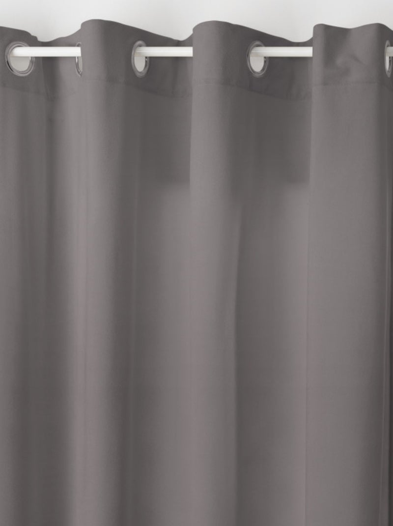 Rideau - Atmosphera - 100% Polyester Gris foncé - Kiabi
