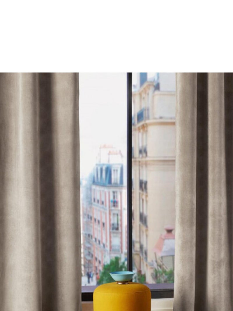 Rideau - Atmosphera - 100% Polyester Gris taupe - Kiabi