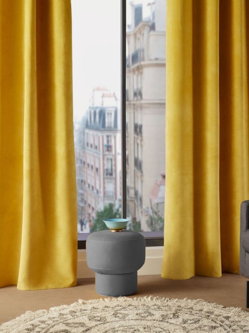Rideau - Atmosphera - 100% Polyester Jaune foncé - Kiabi