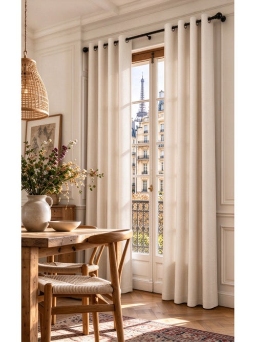 Rideau - coton pur - 100% polyester - Kiabi Rideau - coton pur - 100% polyester - Kiabi