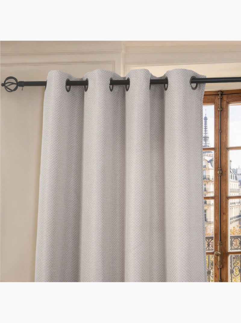 Rideau - coton pur - 100% polyester Blanc cassé - Kiabi