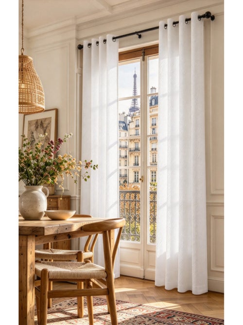 Rideau - coton pur - 100% polyester - Kiabi Rideau - coton pur - 100% polyester - Kiabi