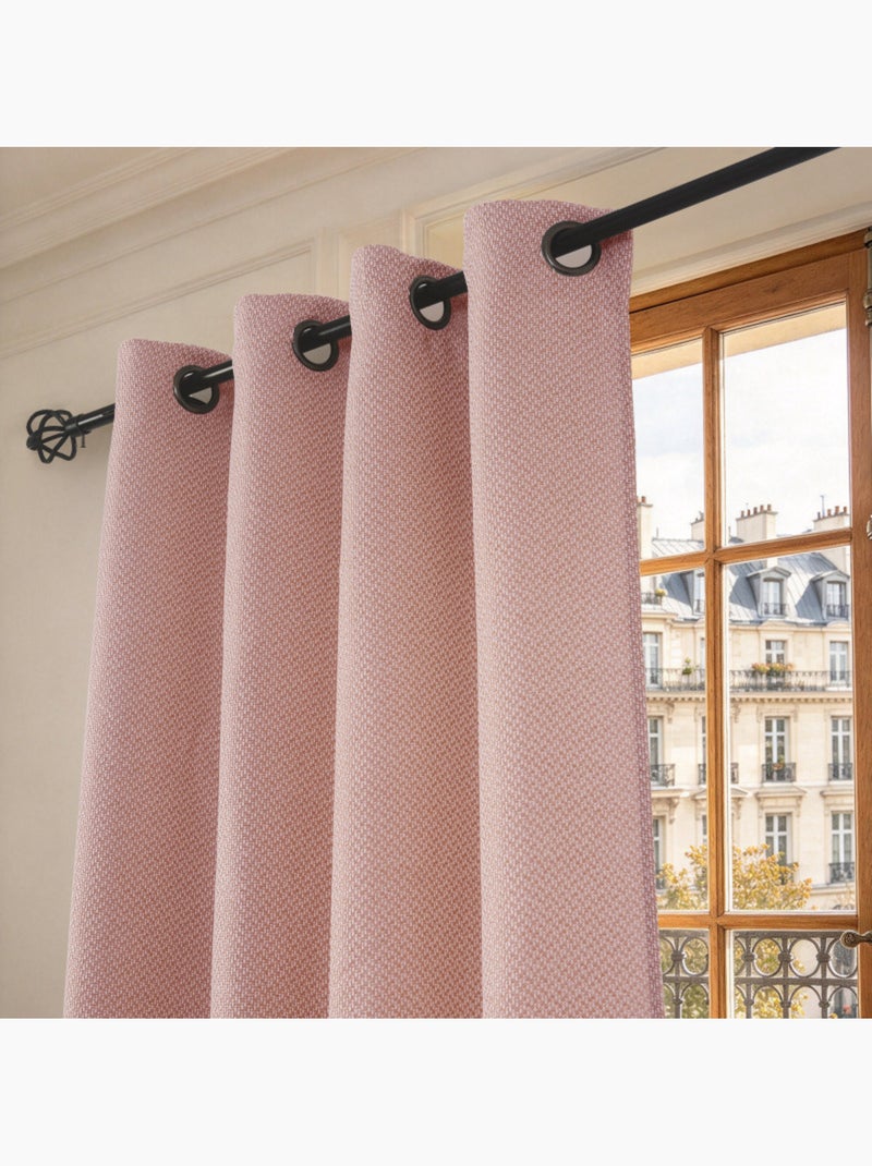 Rideau - coton pur - 100% polyester Bois de rose - Kiabi
