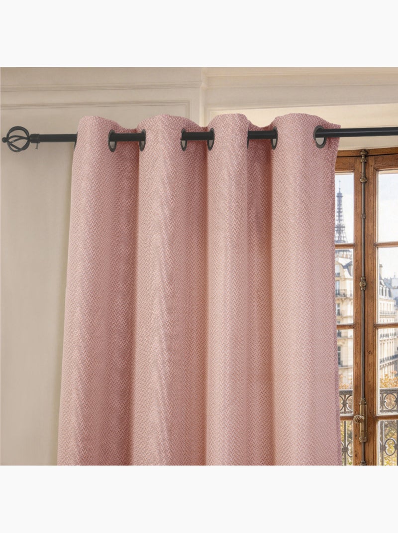 Rideau - coton pur - 100% polyester Bois de rose - Kiabi