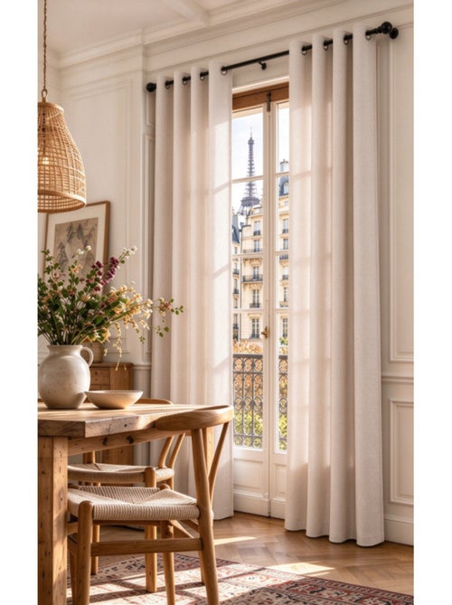 Rideau - coton pur - 100% polyester - Kiabi Rideau - coton pur - 100% polyester - Kiabi