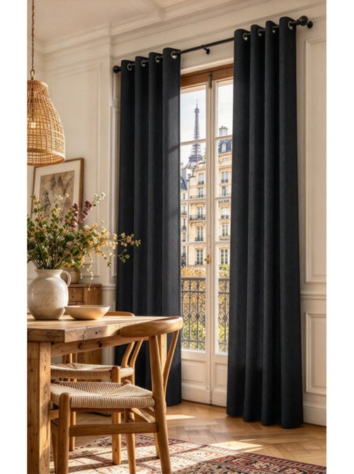 Rideau - coton pur - 100% polyester - Kiabi Rideau - coton pur - 100% polyester - Kiabi