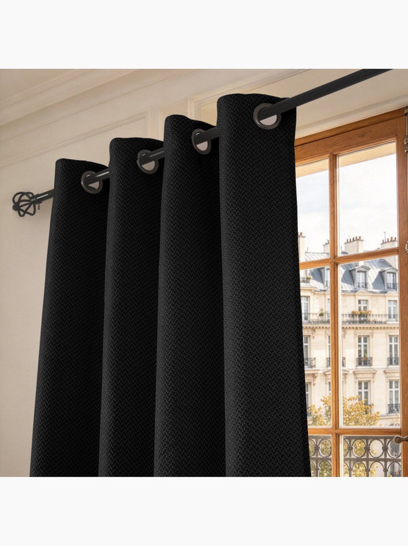 Rideau - coton pur - 100% polyester Marron foncé - Kiabi