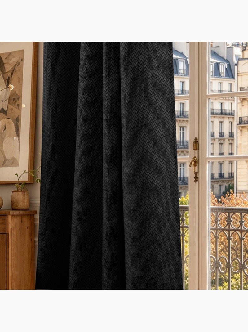 Rideau - coton pur - 100% polyester Marron foncé - Kiabi