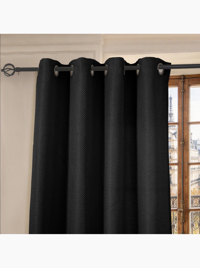Rideau - coton pur - 100% polyester Marron foncé - Kiabi