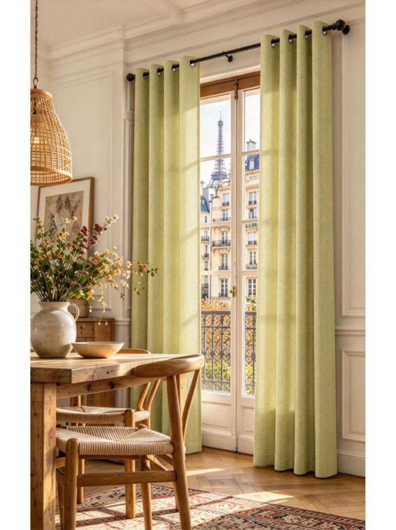 Rideau - coton pur - 100% polyester Miel - Kiabi