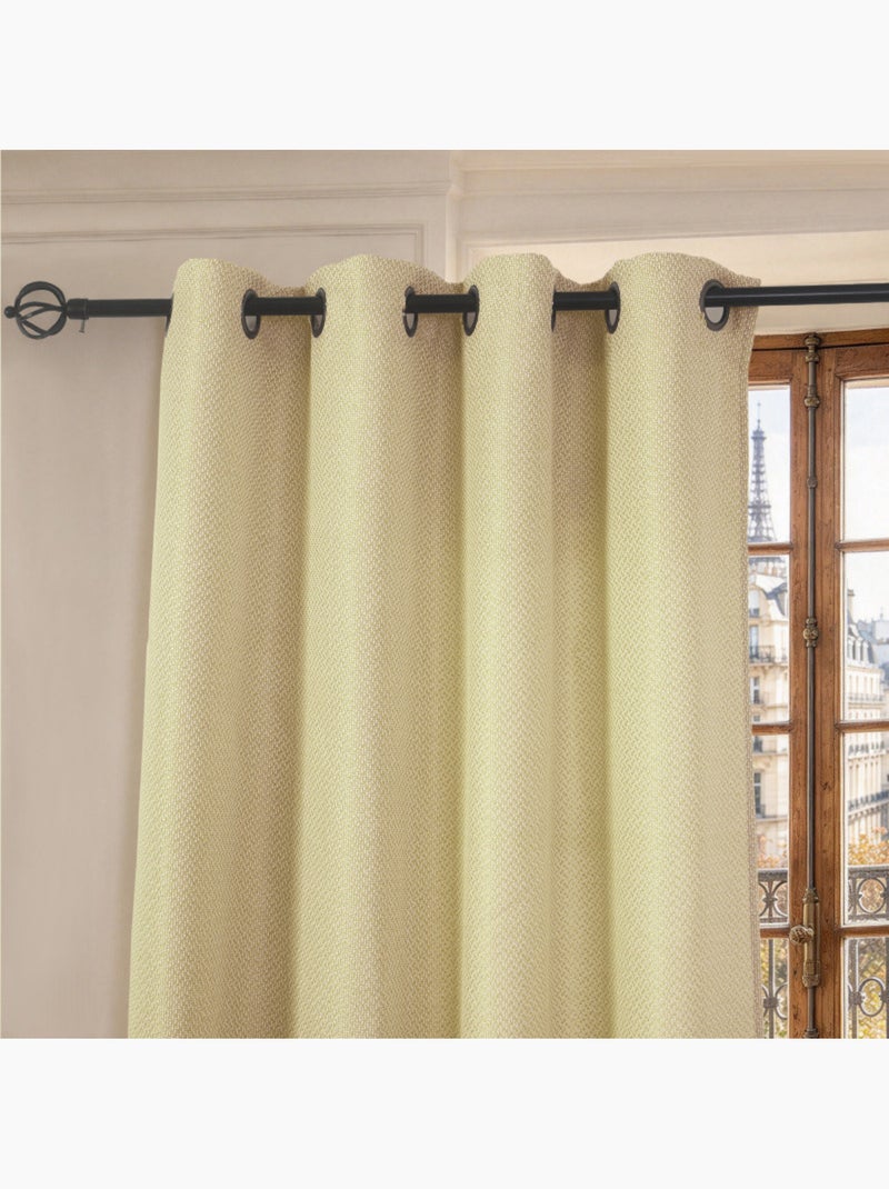 Rideau - coton pur - 100% polyester Miel - Kiabi