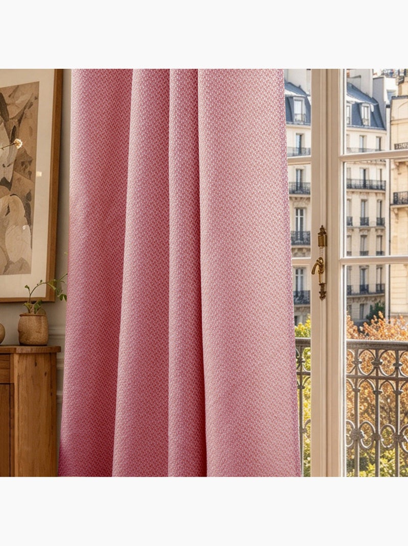 Rideau - coton pur - 100% polyester Rouge cerise - Kiabi