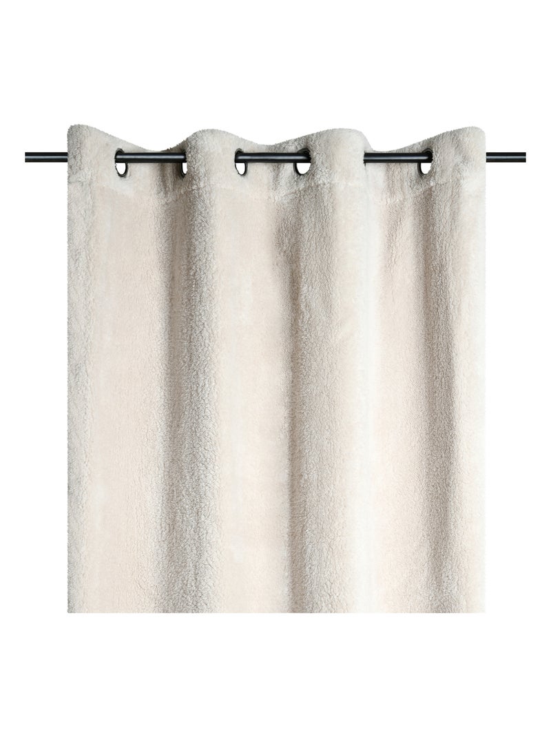 Rideau  - Effet peau lainée ultra doux Ecru - Kiabi