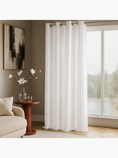 Rideau  - Effet soie motif écaille - Kiabi