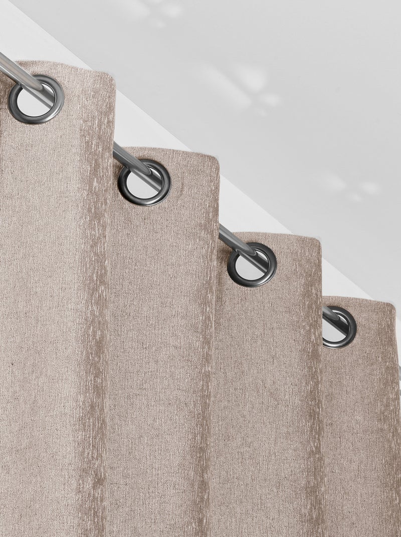 Rideau  - Effet velours velouté uni Beige - Kiabi